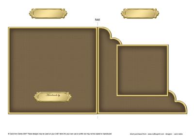 Square Cut and Fold Corner Card Plain Card Base