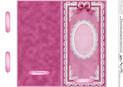 Dl Pearls, Lace and Ribbon Plain Card Base