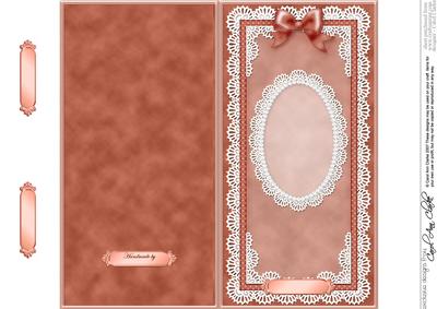 Dl Pearls, Lace and Ribbon Plain Card Base
