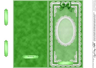 Dl Pearls, Lace and Ribbon Plain Card Base