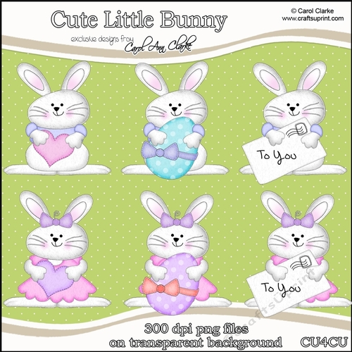 Cute Little Bunny - CU4CU Digital Clip Art Set