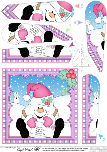 Christmas Snowball Sam - Fan Pyramage Topper