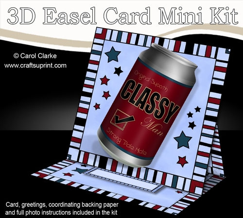 3D Easel Card Mini Kit - Beer Can - Original Smooth Classy Man