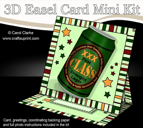 3D Easel Card Mini Kit - Beer Can - XXX First Class Draught Lager