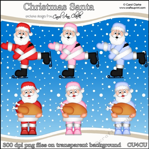 Christmas Santa - CU4CU Digital Clip Art Set