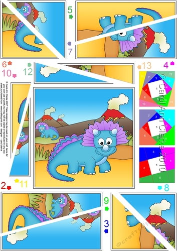 Cute Dinosaur Twisted Spiral Side Stacker