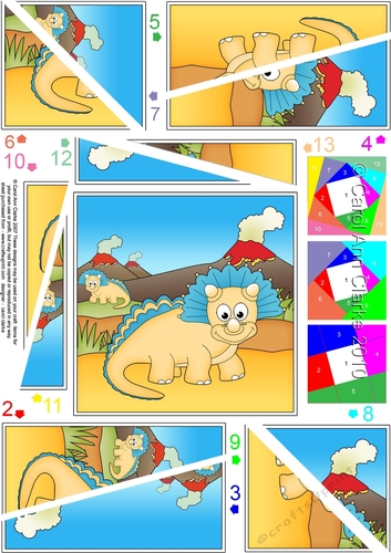 Cute Dinosaur Twisted Spiral Side Stacker