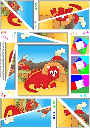 Cute Dinosaur Twisted Spiral Side Stacker