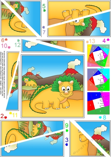 Cute Dinosaur Twisted Spiral Side Stacker