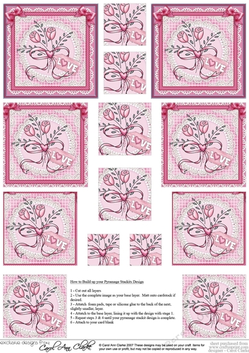 Lovely Roses - Pyramage sheet