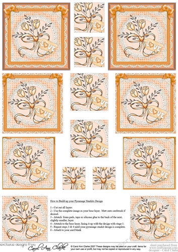 Lovely Roses - Pyramage sheet