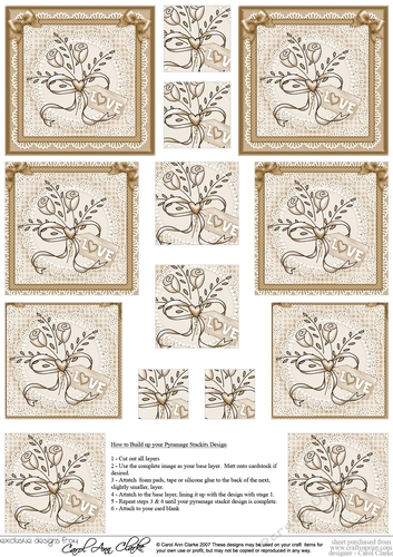 Lovely Roses - Pyramage sheet