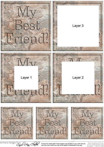 My Best Friend! Set in Stone Tunnel Topper