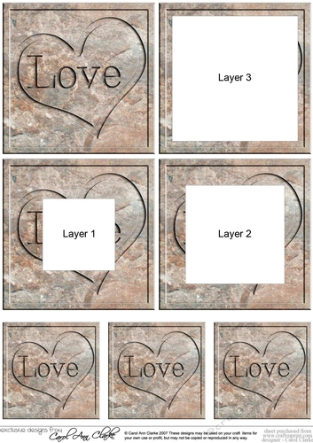 Love -  Set in Stone Tunnel Topper