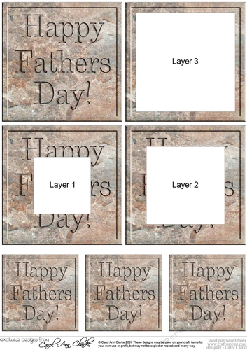 Happy Fathers Day -  Set in Stone Tunnel Topper