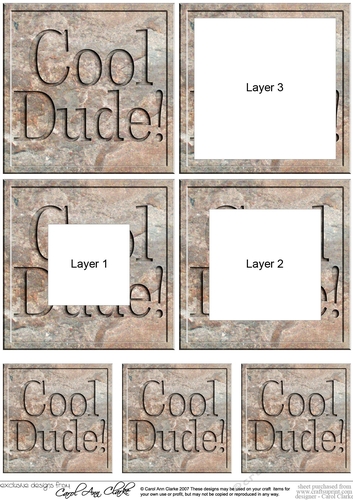 Cool Dude! -  Set in Stone Tunnel Topper