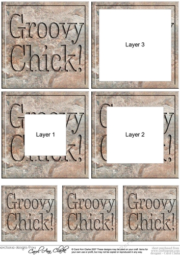 Groovy Chick! -  Set in Stone Tunnel Topper