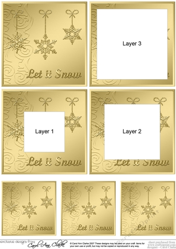 Elegant Christmas Snowflakes - Tunnel Topper