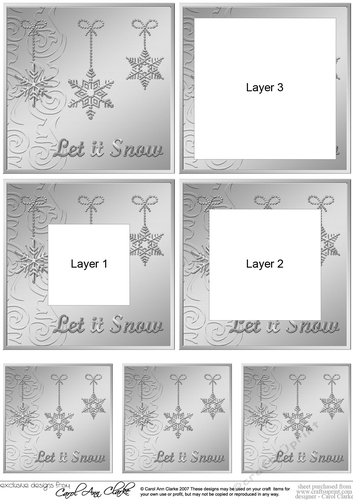 Elegant Christmas Snowflakes - Tunnel Topper
