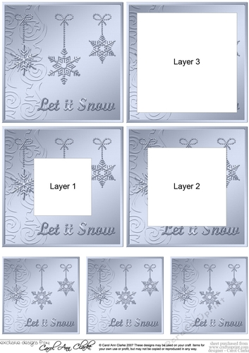 Elegant Christmas Snowflakes - Tunnel Topper