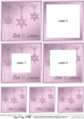 Elegant Christmas Snowflakes - Tunnel Topper