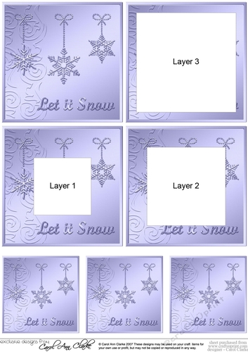 Elegant Christmas Snowflakes - Tunnel Topper