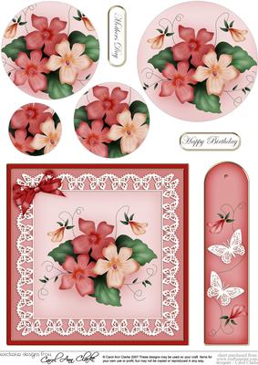 Pretty Viola Quick Card with Circle Pyramage Topper