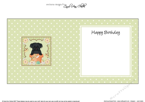 Flowerpot Friends - Little Shih Tzu Dog square landscape insert