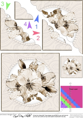 Posy and Pearls - Scalloped Corner Stacker