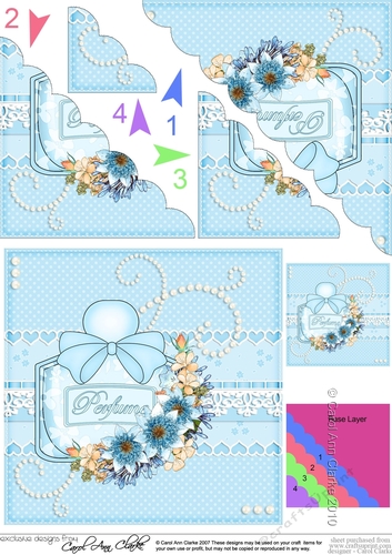 Perfume, Flowers & Lace - Scalloped Corner Stacker