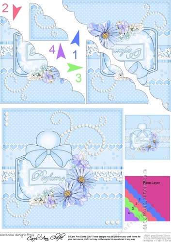 Perfume, Flowers & Lace - Scalloped Corner Stacker