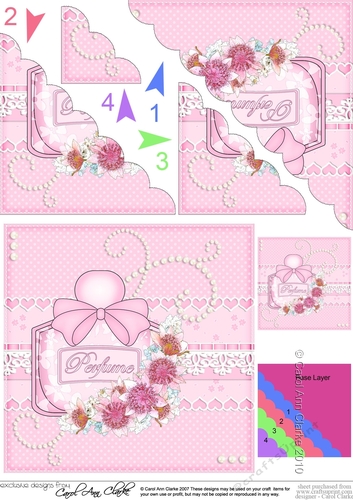Perfume, Flowers & Lace - Scalloped Corner Stacker