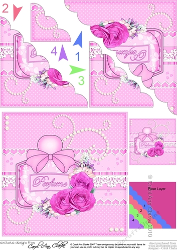Perfume, Flowers & Lace - Scalloped Corner Stacker
