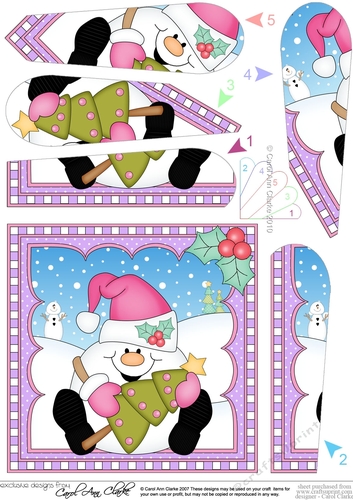 Christmas Snowball Sam - Fan Pyramage Topper