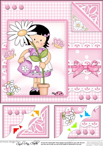 Cute Girlz & Lace Scalloped Corner Topper  