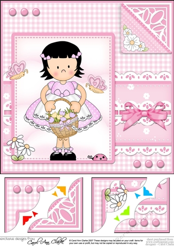 Cute Girlz & Lace Scalloped Corner Topper  