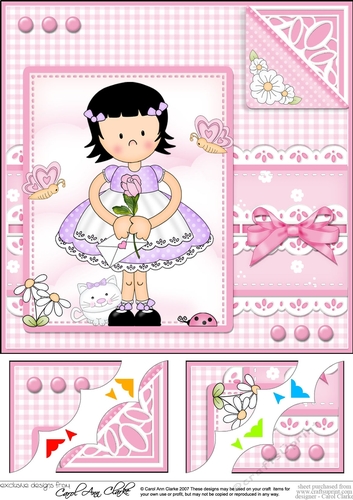 Cute Girlz & Lace Scalloped Corner Topper  