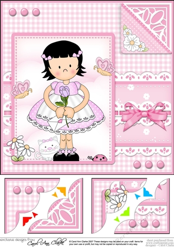 Cute Girlz & Lace Scalloped Corner Topper  
