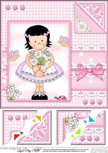 Cute Girlz & Lace Scalloped Corner Topper  