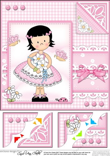 Cute Girlz & Lace Scalloped Corner Topper  