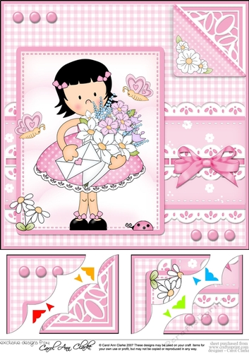 Cute Girlz & Lace Scalloped Corner Topper  