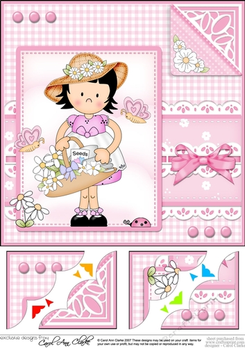 Cute Girlz & Lace Scalloped Corner Topper  