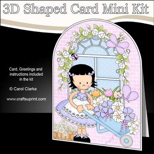 3D Shaped Card  Kit - Country Cottage Girlz Suzi
