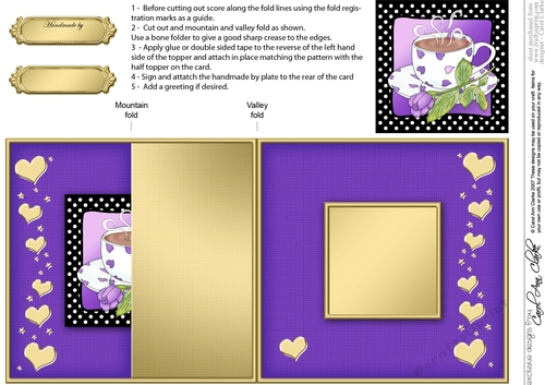 Coffee Time - No-Hole Fold Back Card