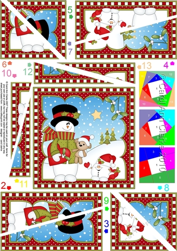 Christmas Snowman Rio Twisted Spiral Side Stacker