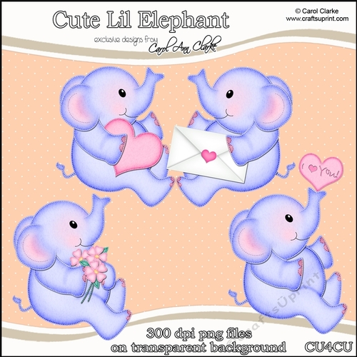 Cute Lil Elephant - CU4CU Digital Clip Art Set