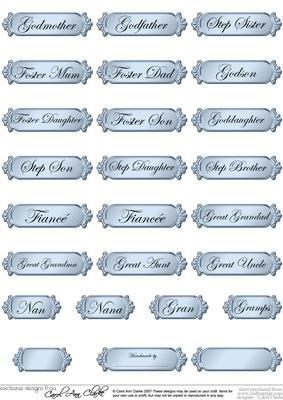 A Second Set of Metallic Relations Greetings Text Plates