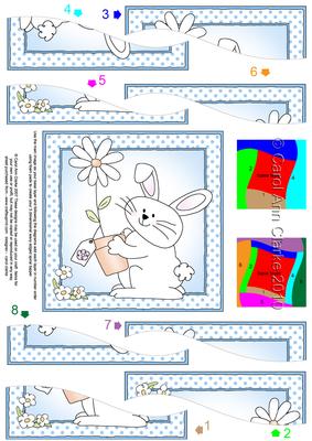 Little Bunny Quick Card with Wavy Spiral Side Stacker