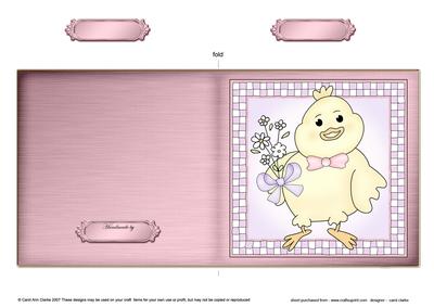 Little Chick Cut and Fold Card