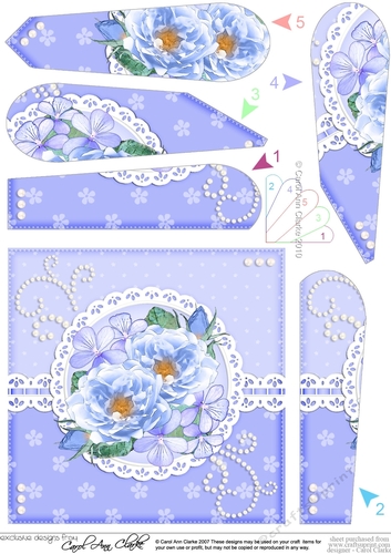 A Touch of Elegance Flowers, Lace & Pearls Fan Pyramage Topper